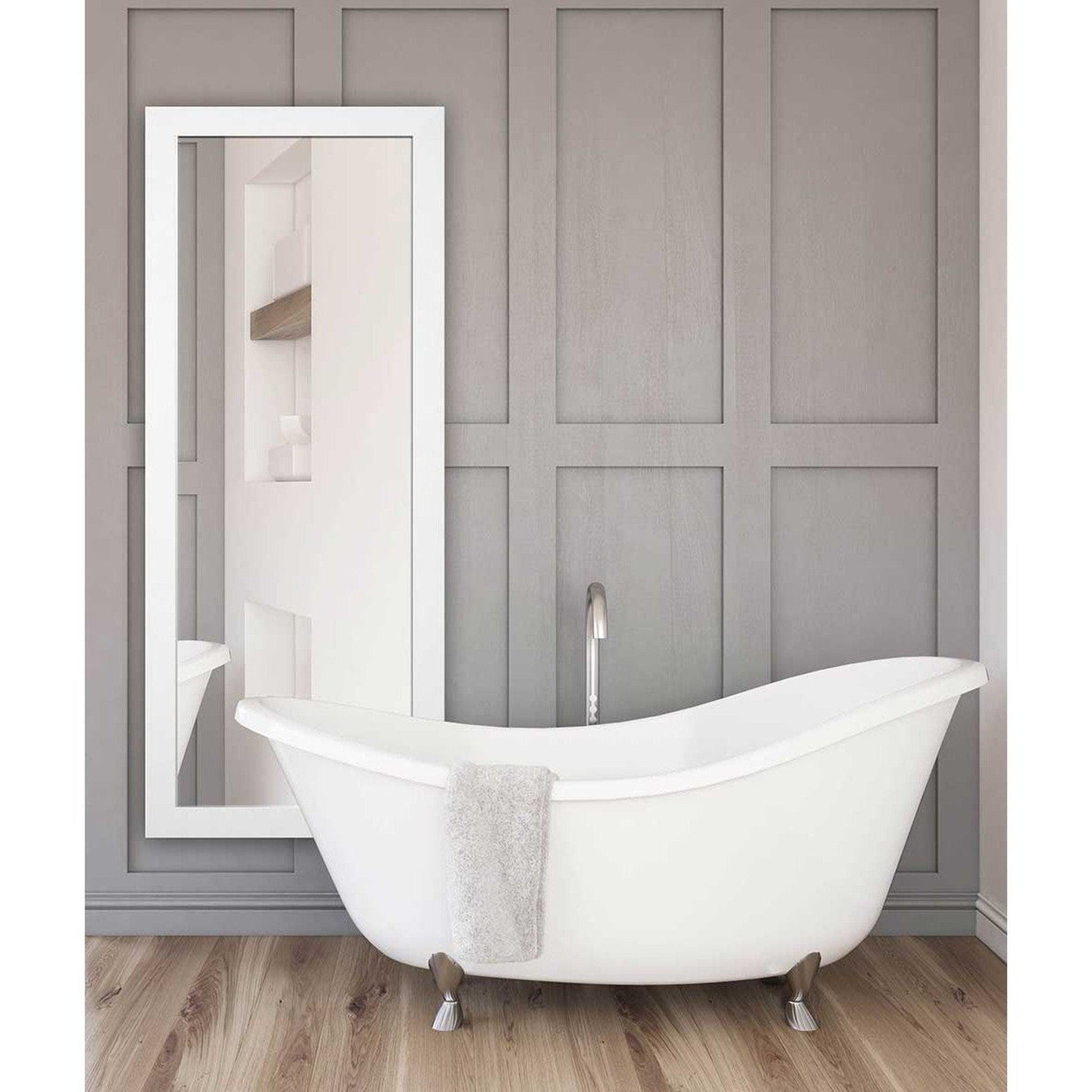 Brandtworks 22" x 71" Pure White Wall Mirror