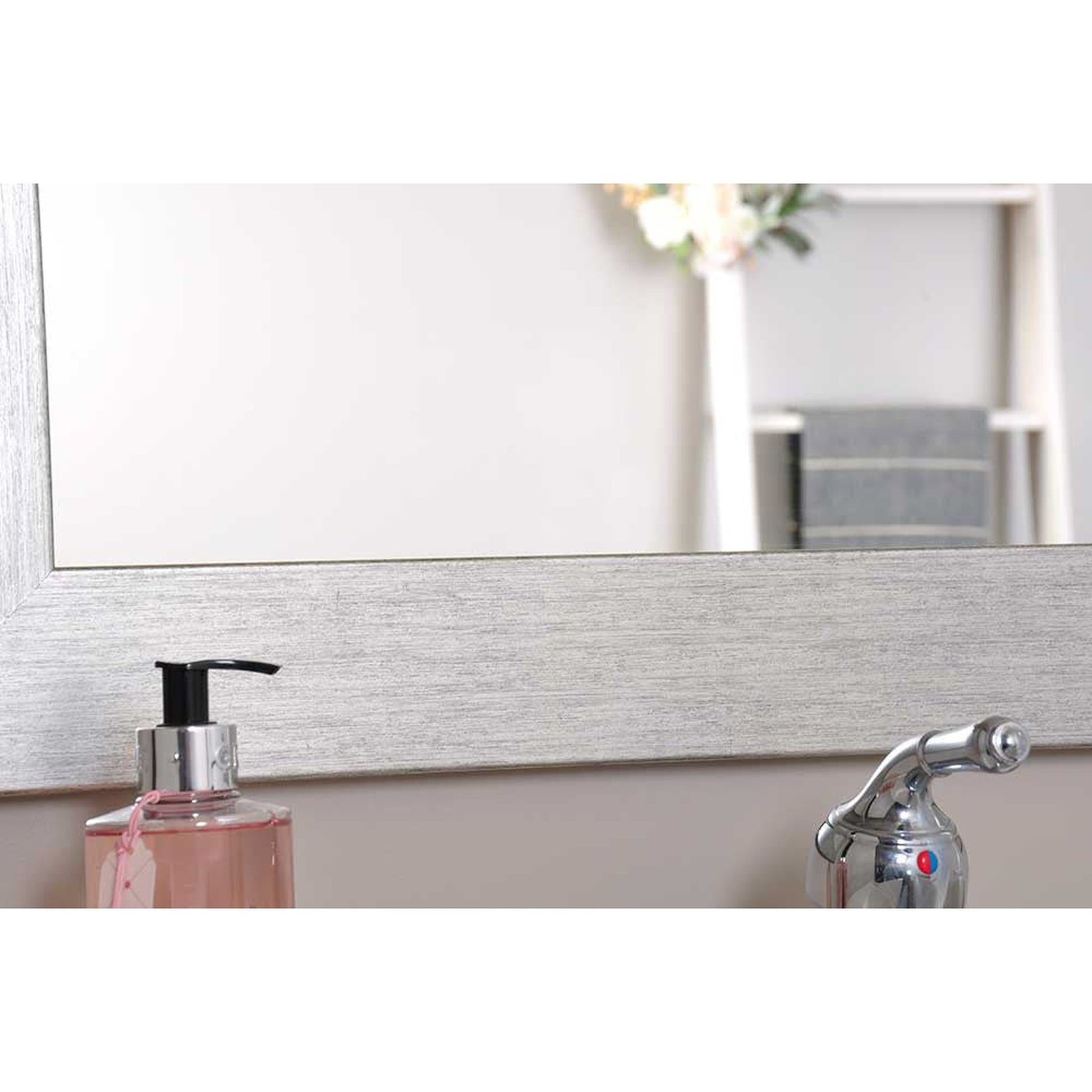 Brandtworks 26" x 38" Stainless Grain Wall Mirror