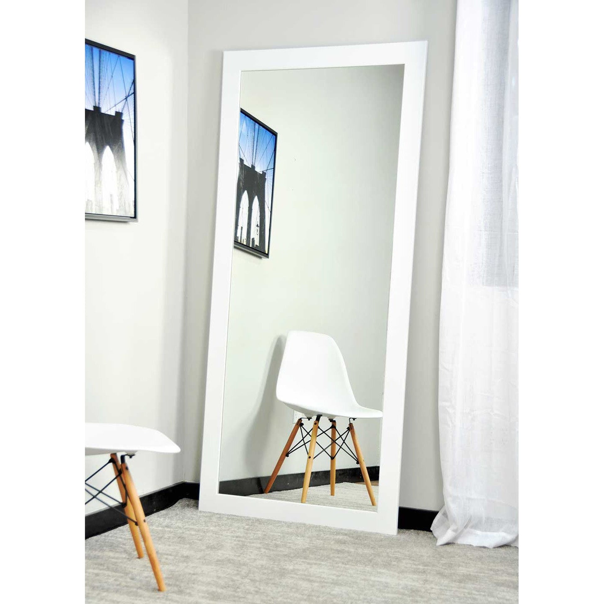 Brandtworks 27" x 55" Pure White Wall Mirror