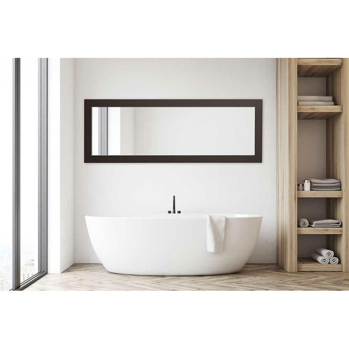 Brandtworks 32" Matte Black Wall Mirror