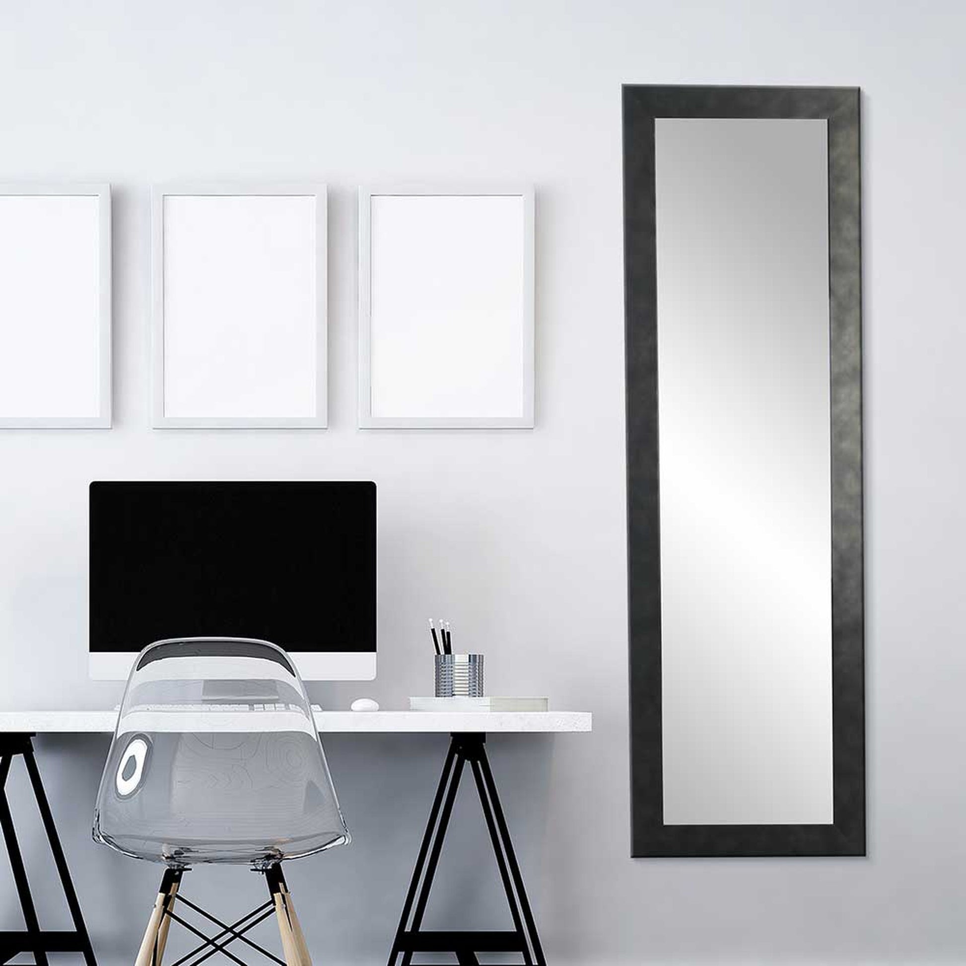 Brandtworks 32" x 27" Clouded Gunmetal Wall Mirror