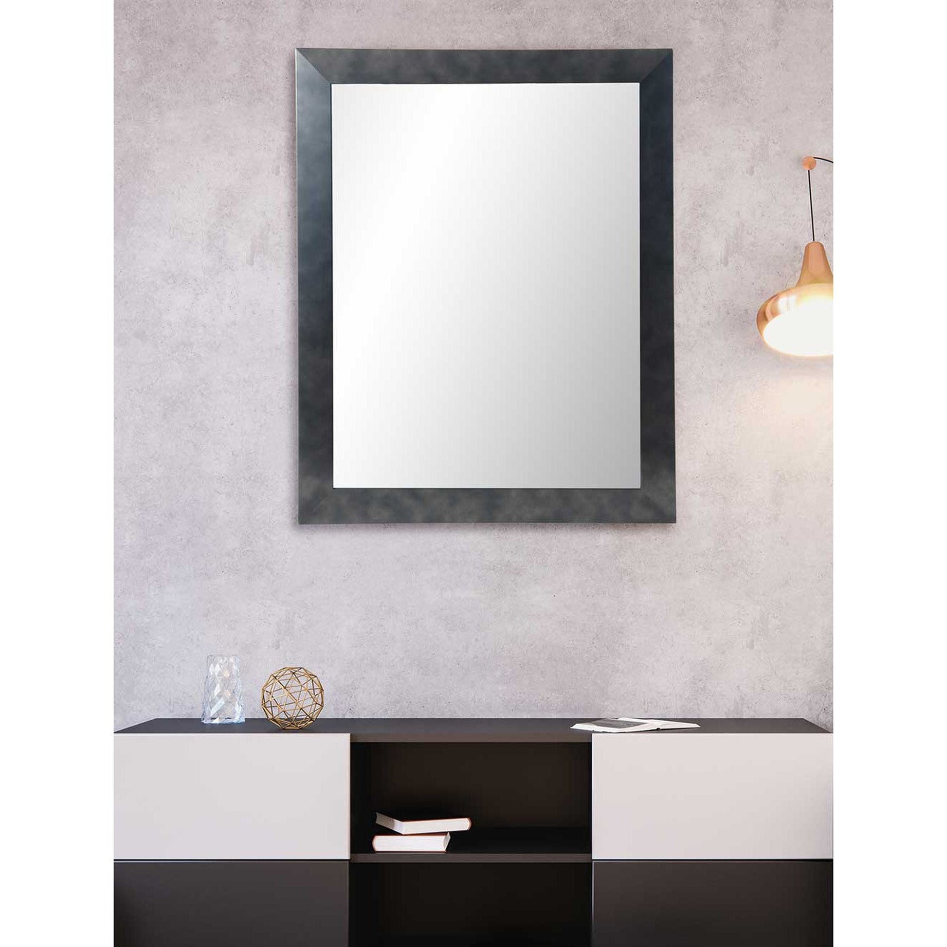 Brandtworks 32" x 36" Clouded Gunmetal Wall Mirror