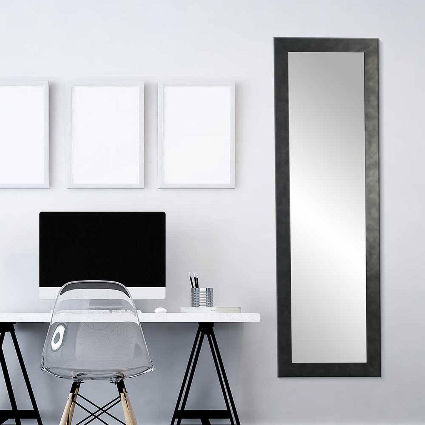 Brandtworks 32" x 41" Clouded Gunmetal Wall Mirror