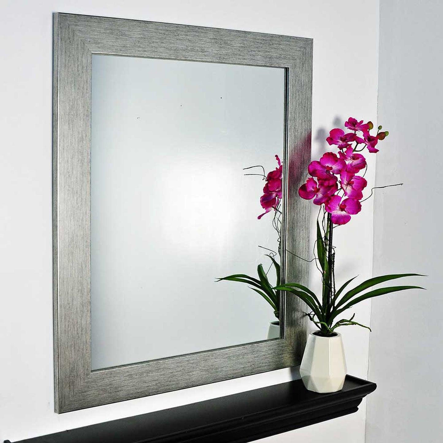 Brandtworks 32" x 60" Stainless Grain Wall Mirror
