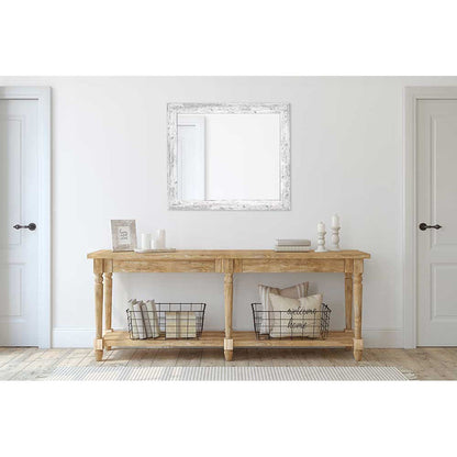 Brandtworks American Barn 26" x 46" Distressed White Wall Mirror