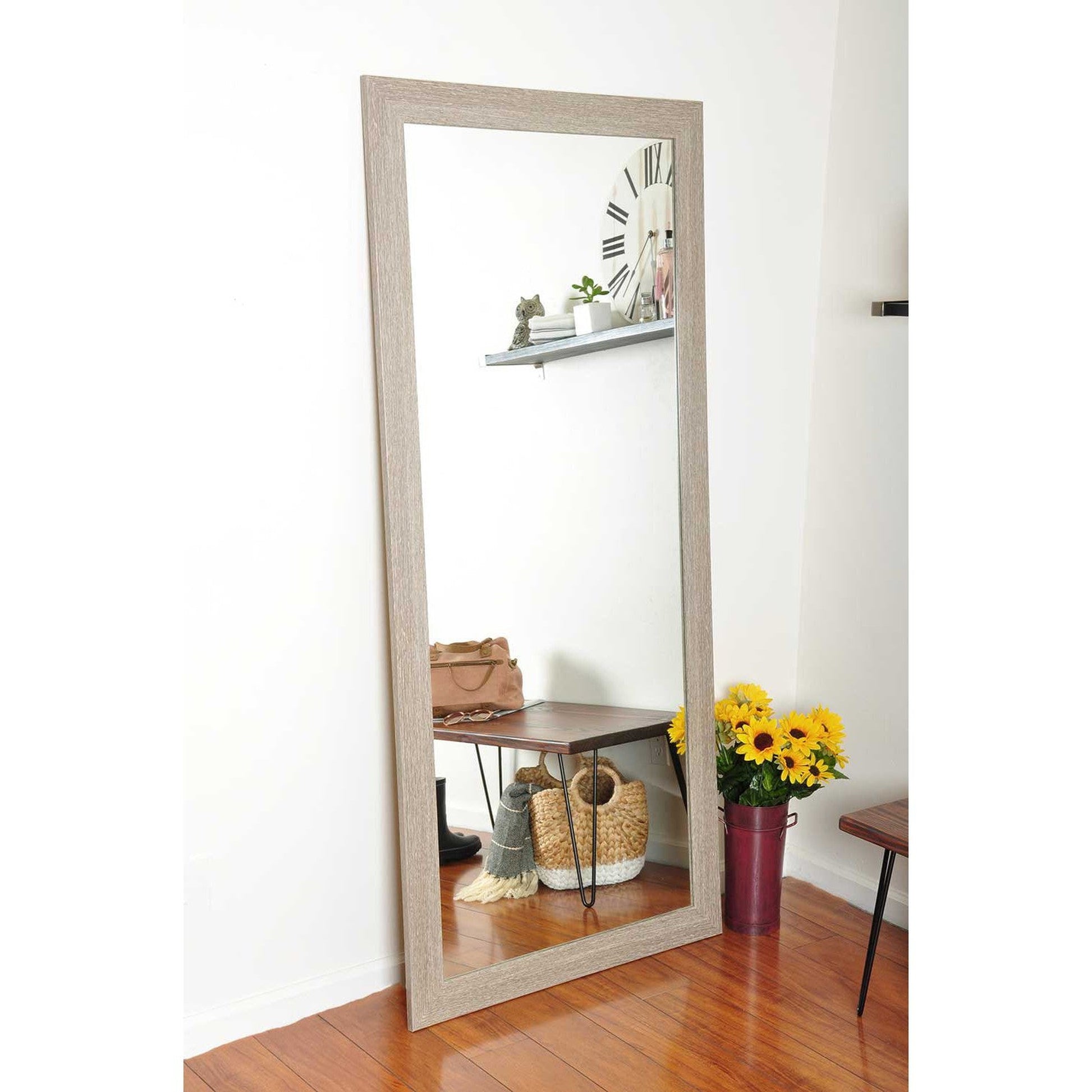 Brandtworks Classic Farmhouse 32" Pale Wall Mirror