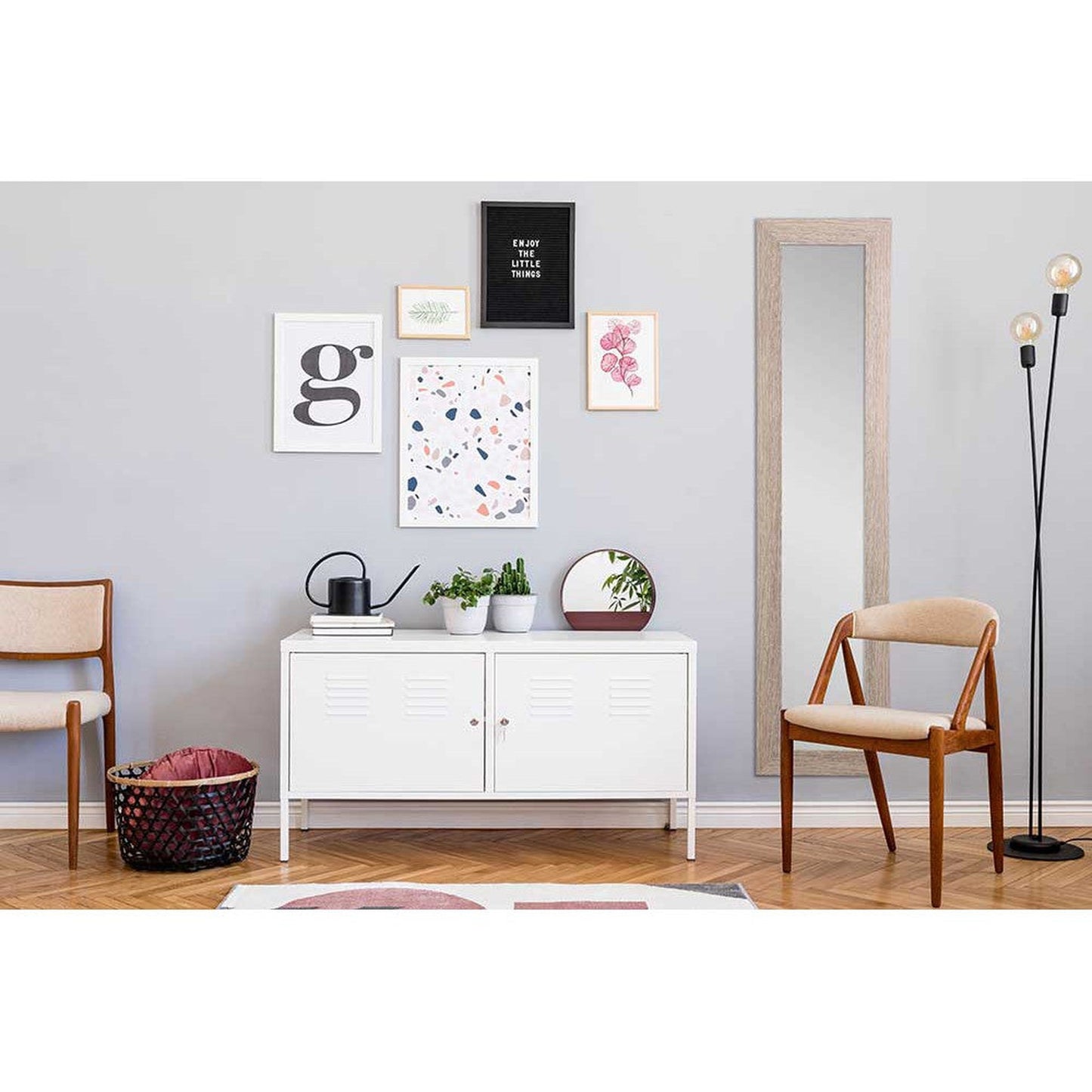 Brandtworks Classic Farmhouse 32" x 55" Pale Wall Mirror