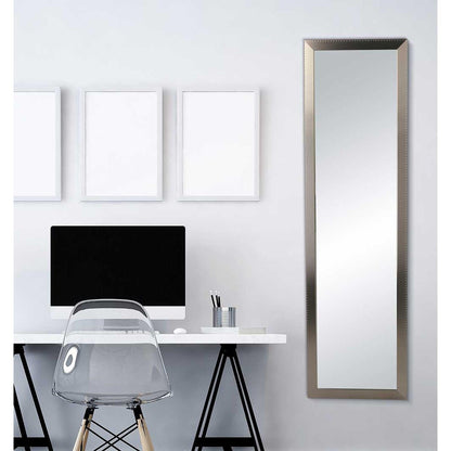 Brandtworks Embossed 30" x 30" Embossed Silver Floor Mirror