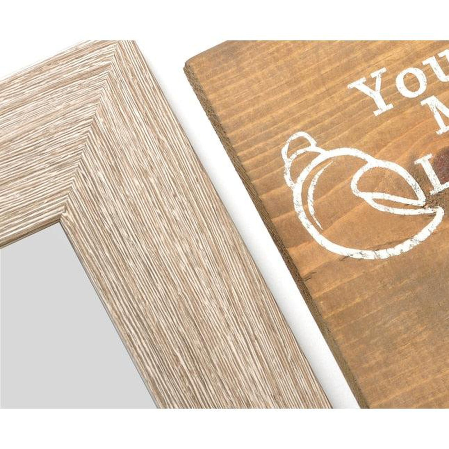 Brandtworks Farmhouse 22" x 71" Brown Over the Door Mirror