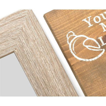 Brandtworks Farmhouse 22" x 71" Brown Over the Door Mirror