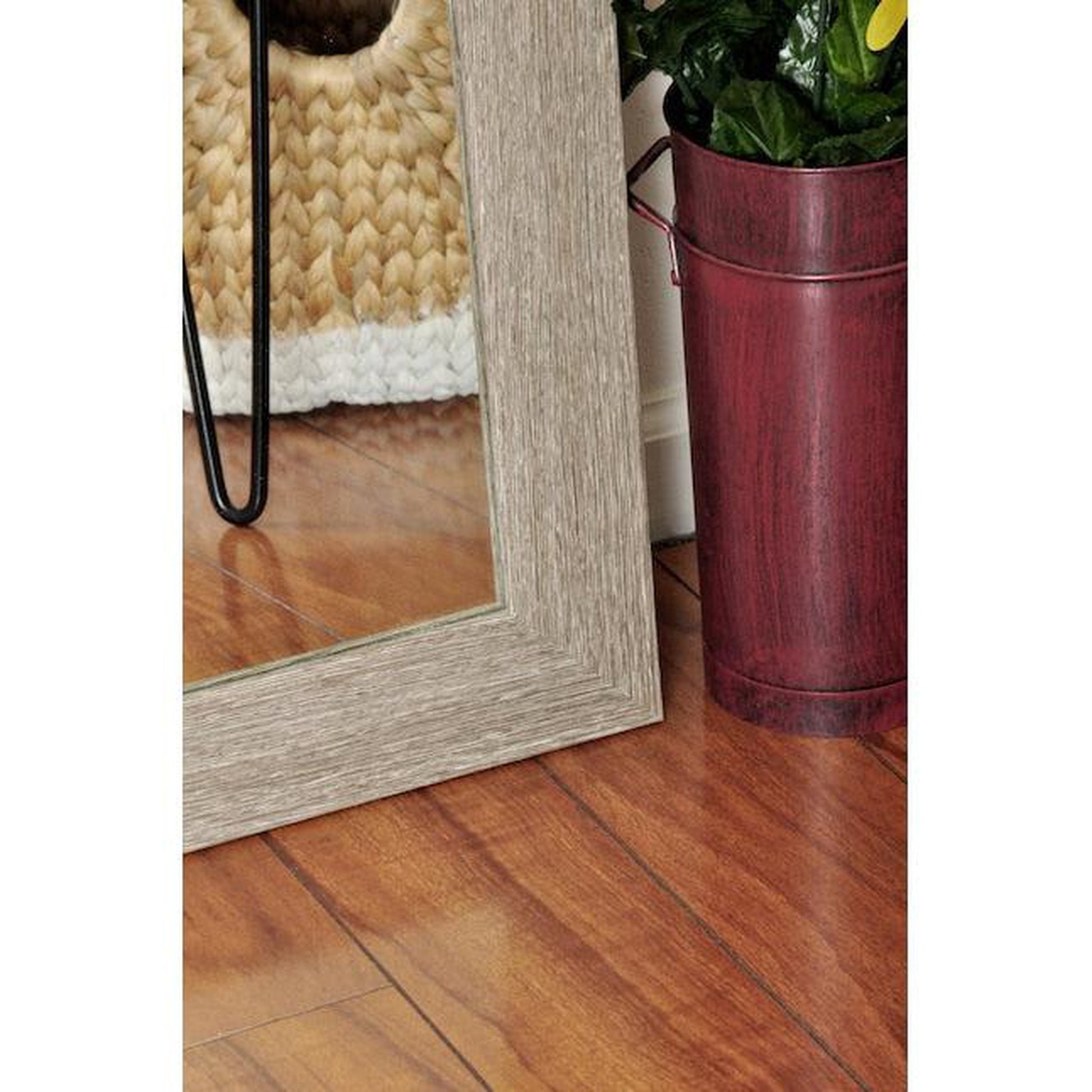 Brandtworks Farmhouse 22" x 71" Brown Over the Door Mirror