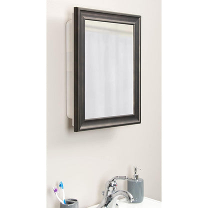 Brandtworks Framed Plastic 21" x 17" Cloudy Bronze Medicine Cabinet