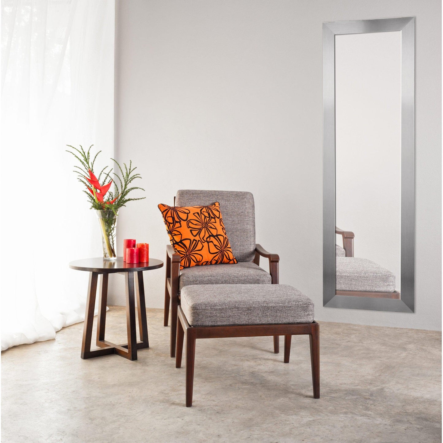 Brandtworks Modern 32" x 38" Silver Wall Mirror