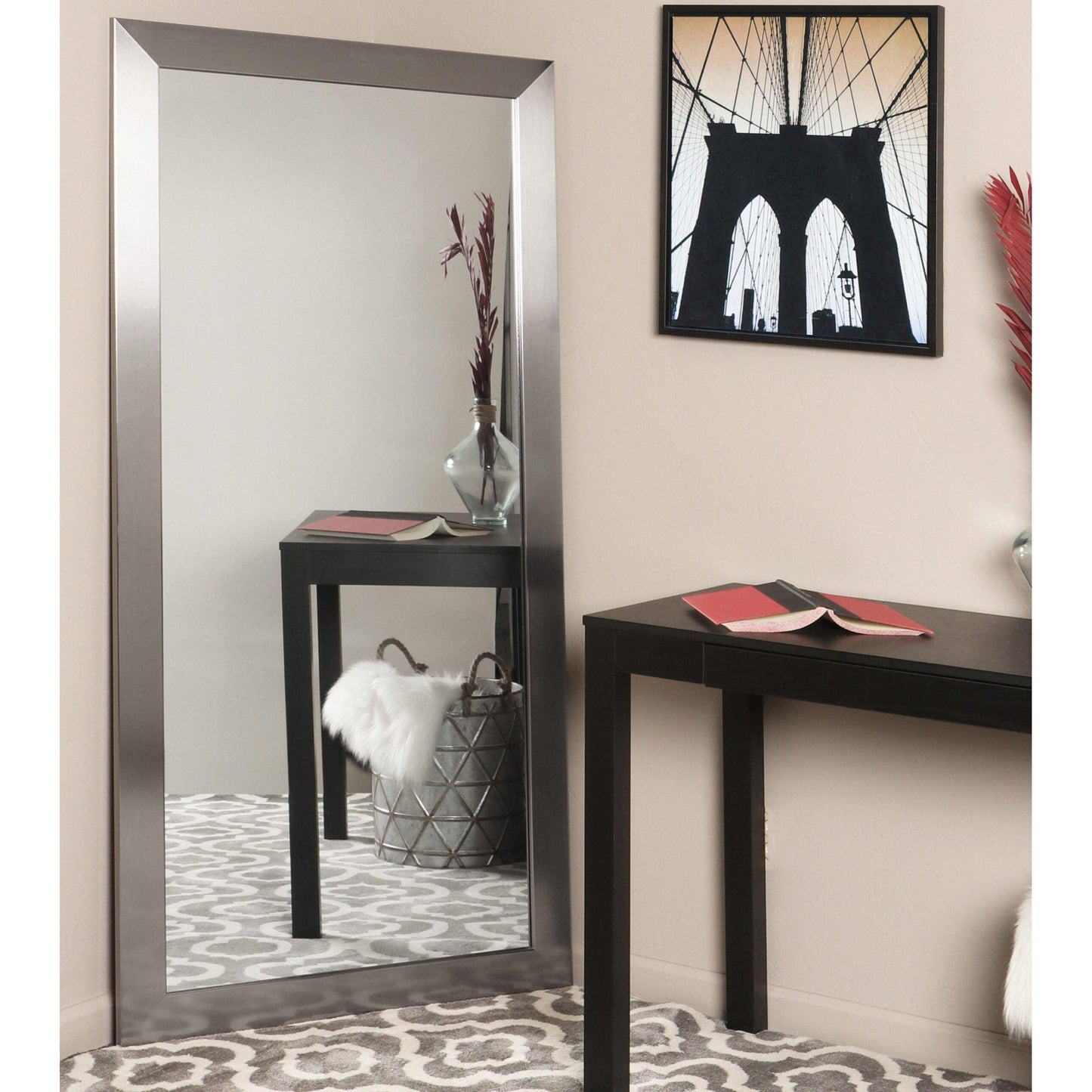 Brandtworks Modern 32" x 50" Silver Wall Mirror