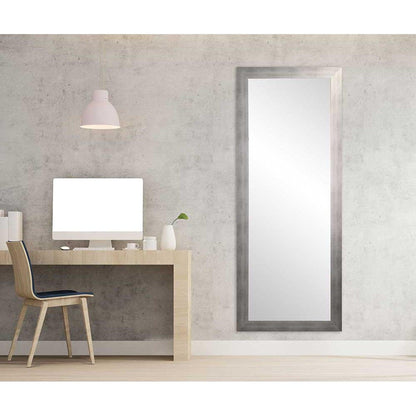 Brandtworks Timberwolf 26" x 49" Brushed Silver Wall Mirror