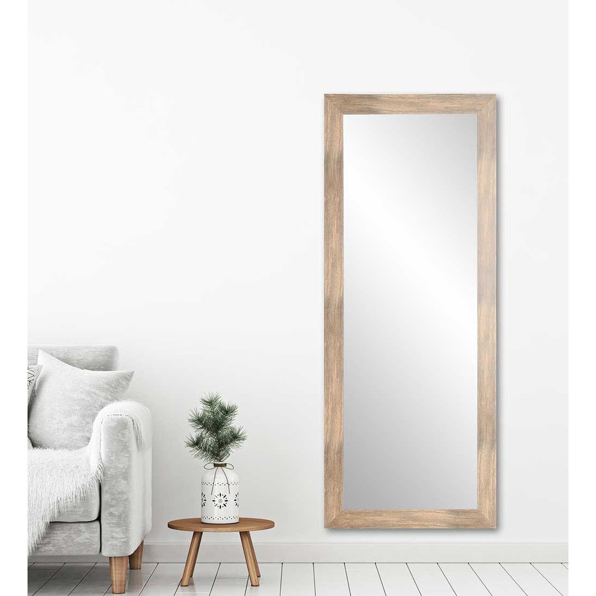 Brandtworks Urban Country 26" x 38" Light Brown Grain Accent Mirror