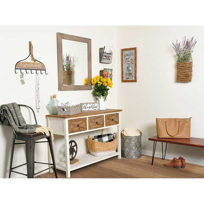 Brandtworks Urban Country 26" x 38" Light Brown Grain Accent Mirror