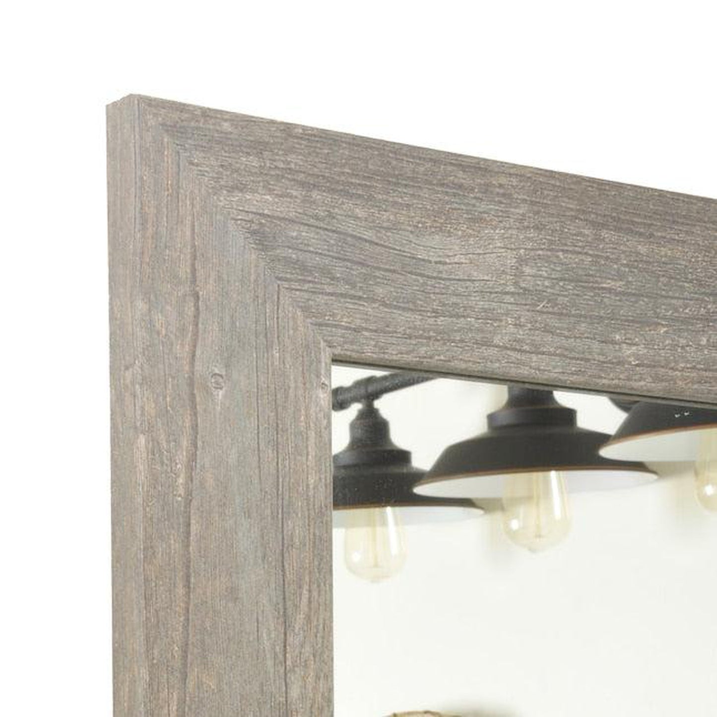 Brandtworks Weathered 22" x 71" Gray Barnwood Freestanding Mirror