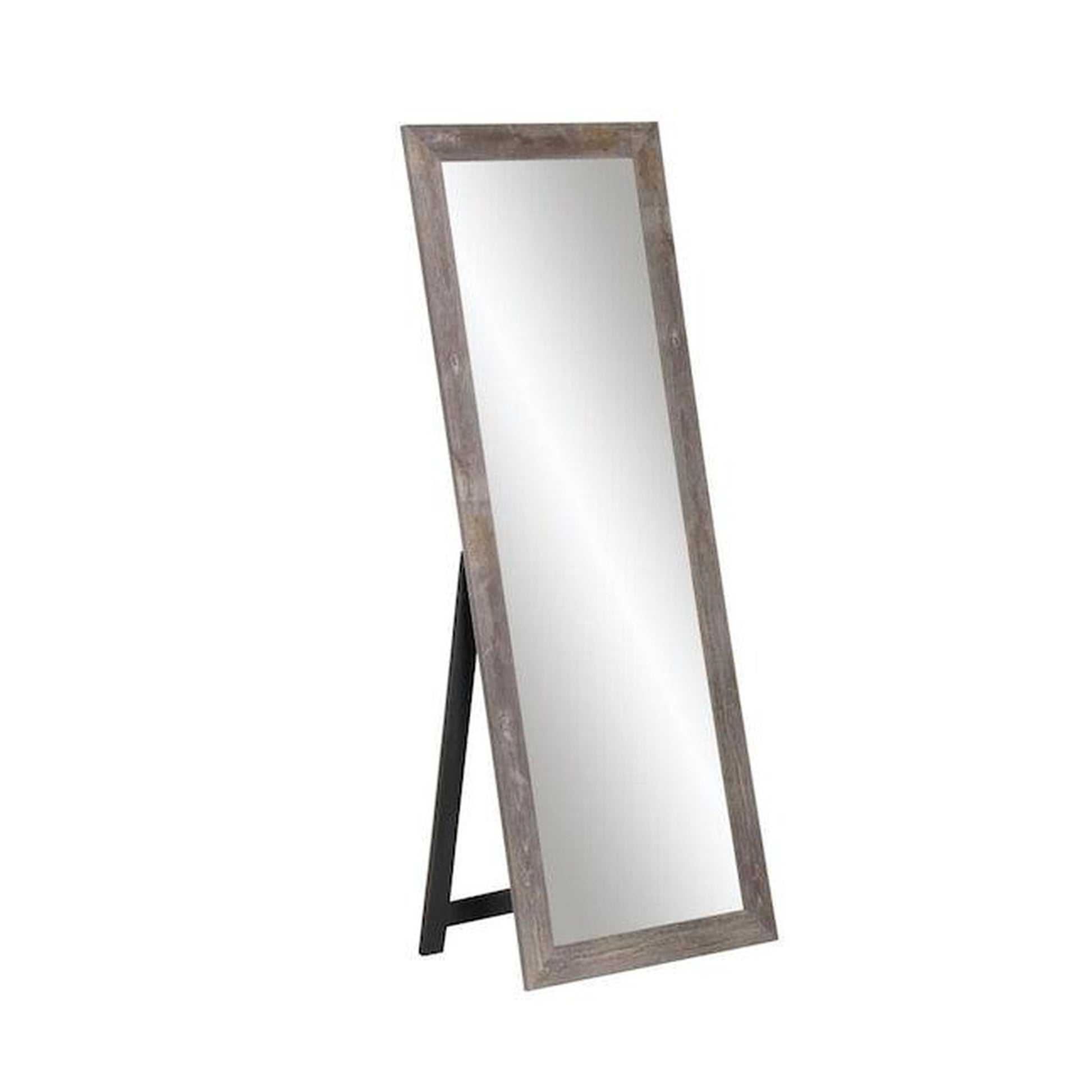 Brandtworks Weathered 22" x 71" Gray Barnwood Freestanding Mirror