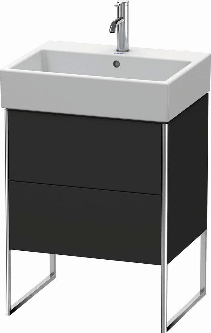 Duravit XSquare 23" Graphite Two Drawer Floorstanding Vanity Unit (XS447308080)