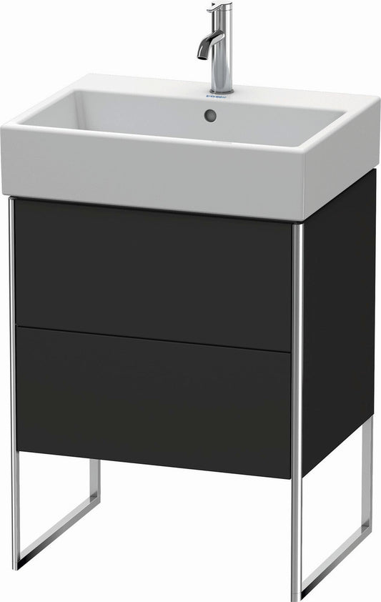 Duravit XSquare 23" Graphite Two Drawer Floorstanding Vanity Unit (XS447308080)