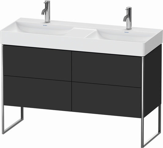 Duravit XSquare 47" Graphite Four Drawer Floorstanding Vanity Unit (XS445608080)