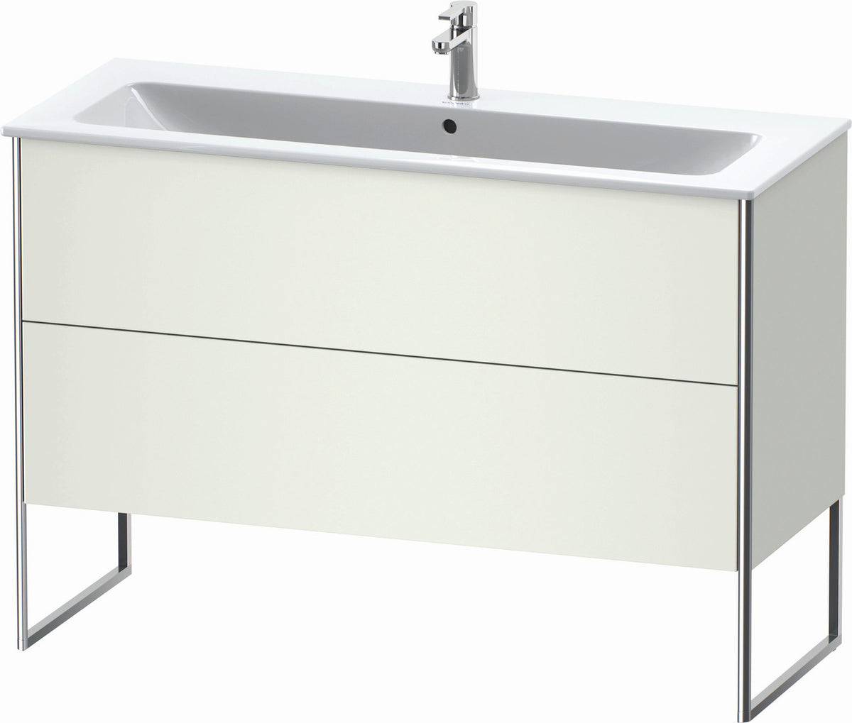Duravit XSquare 48" White Satin Matt Two Drawer Floorstanding Vanity Unit (XS444803636)