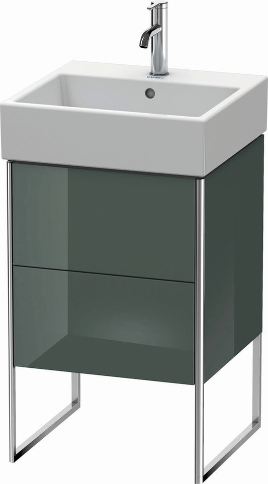 Duravit XSquare 19" Dolomite Gray Two Drawer Floorstanding Vanity Unit (XS447203838)