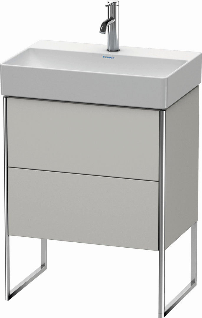 Duravit XSquare 23" Concrete Gray Two Drawer Floorstanding Vanity Unit (XS445300707)