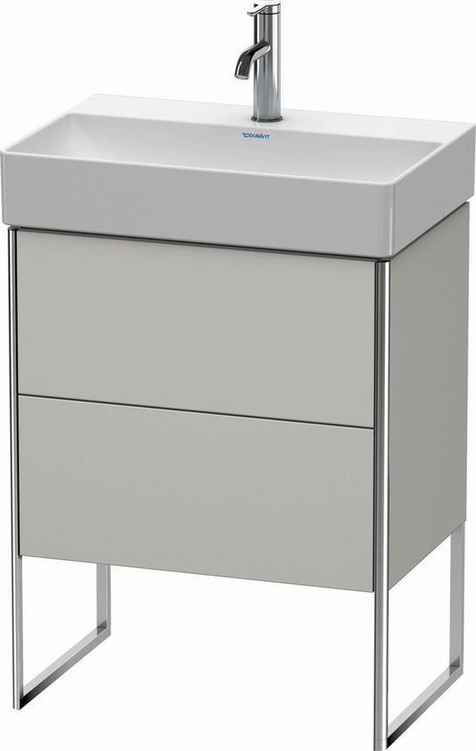 Duravit XSquare 23" Concrete Gray Two Drawer Floorstanding Vanity Unit (XS445300707)