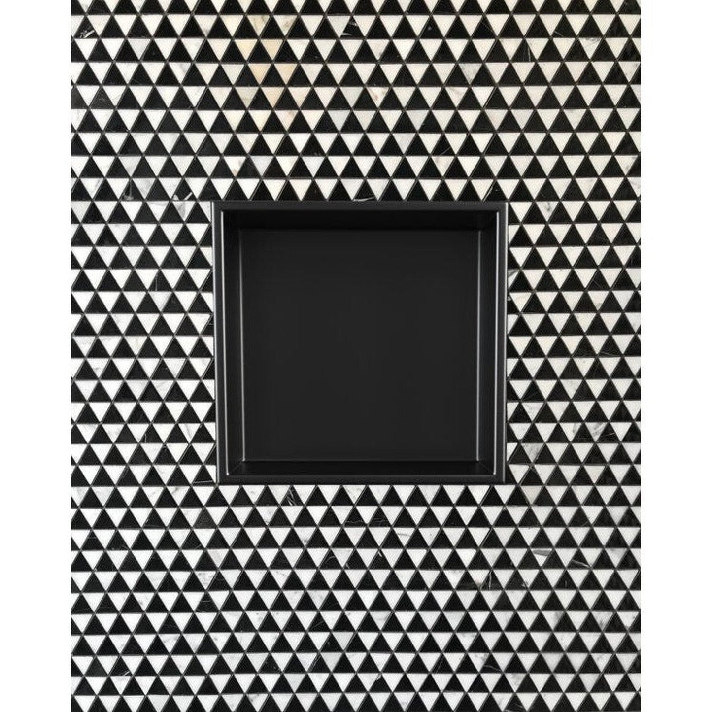 Cantrio Koncepts 12" Rectangle Matte Black Stainless Steel Recessed Shower Niche