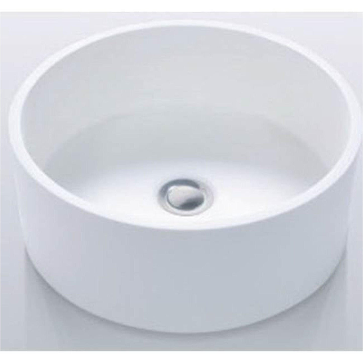 Cantrio Koncepts 16" Round Solid Surface Countertop Sink