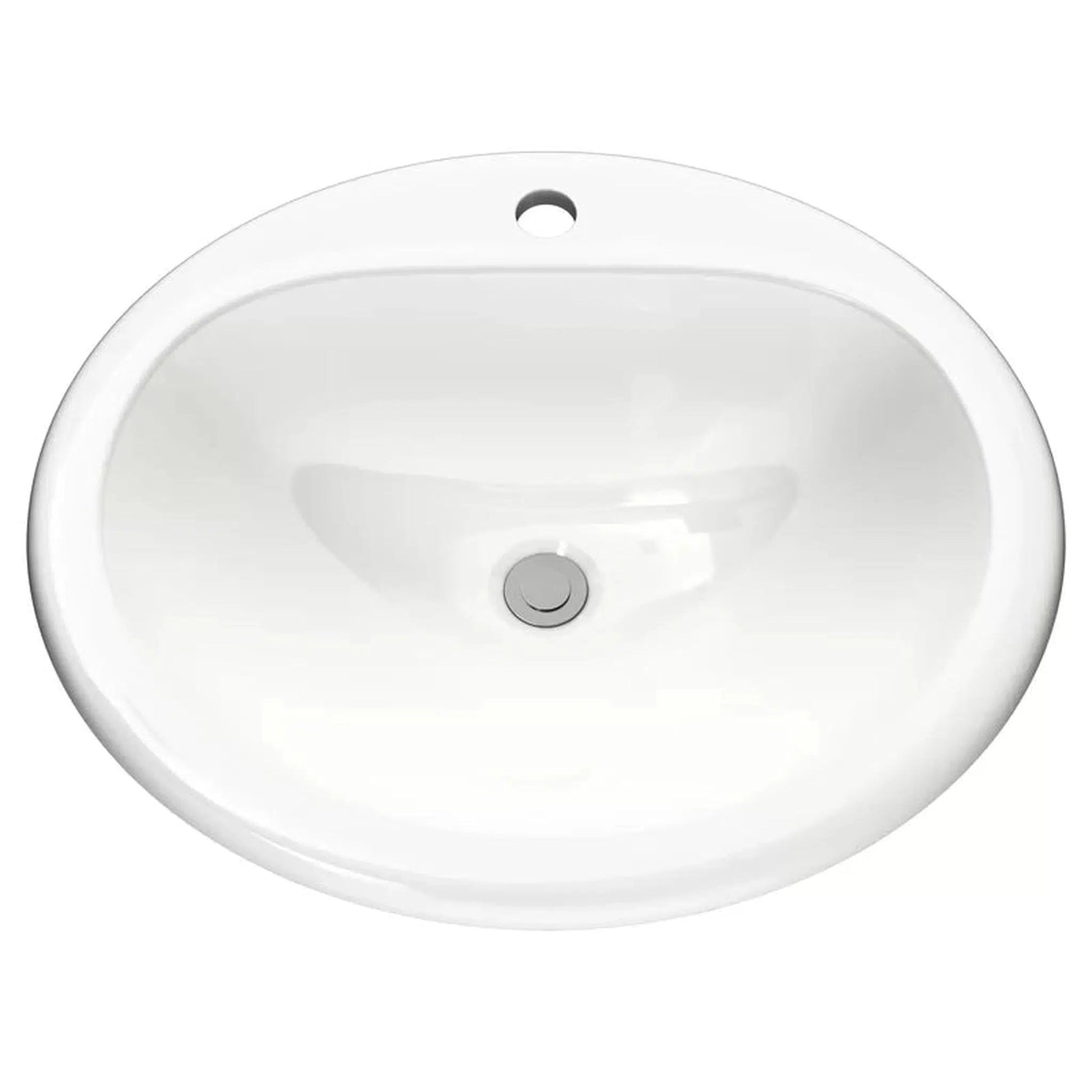 Cantrio Koncepts 17" Oval White Vitreous China Undermount Bathroom Lavatory Sink With Overflow Drain