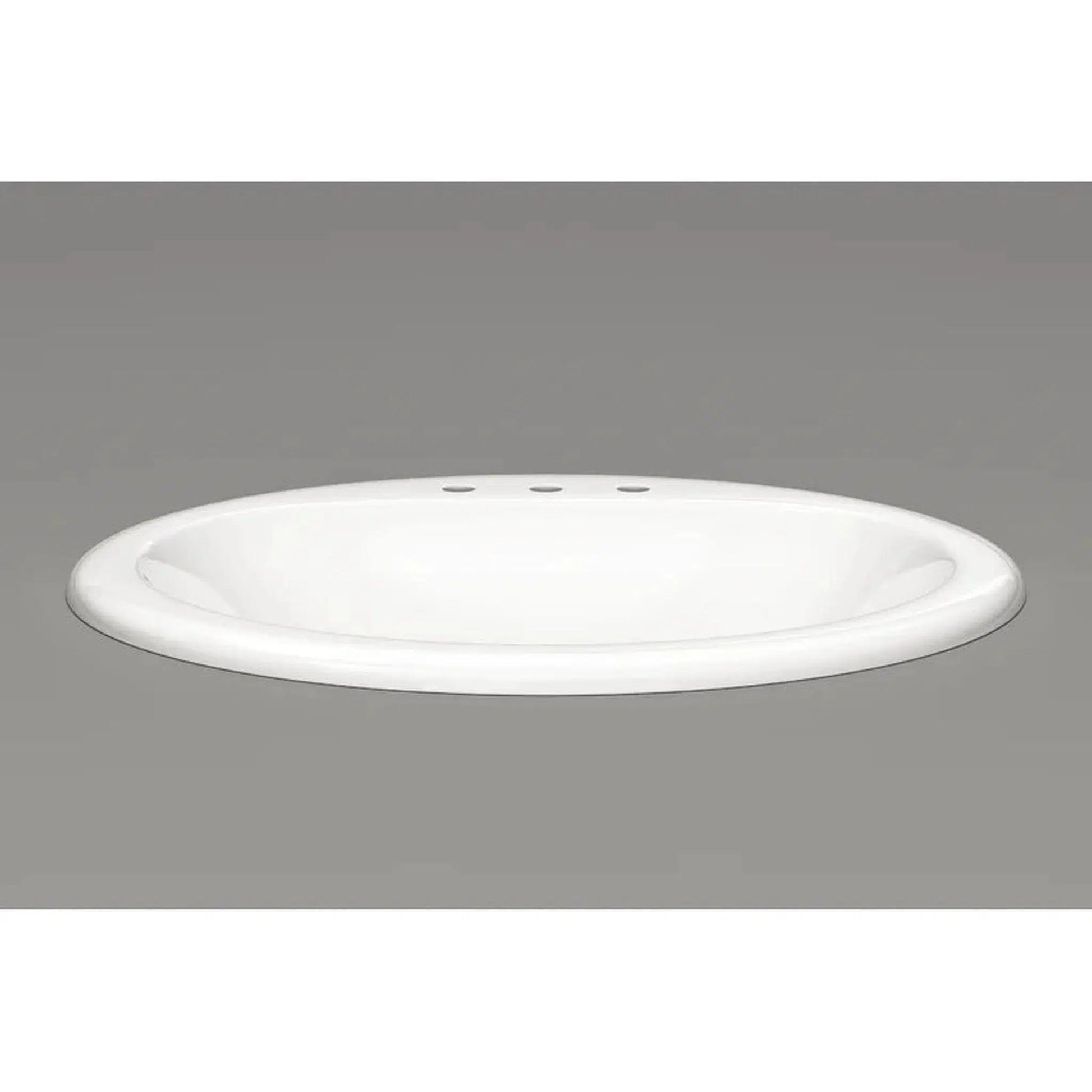 Cantrio Koncepts 17" Oval White Vitreous China Undermount Bathroom Lavatory Sink With Overflow Drain