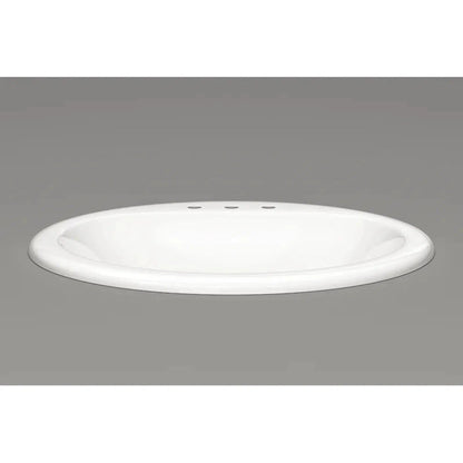 Cantrio Koncepts 17" Oval White Vitreous China Undermount Bathroom Lavatory Sink With Overflow Drain