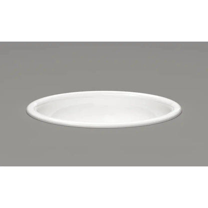 Cantrio Koncepts 18" Oval White Vitreous China Top Mount Bathroom Lavatory Sink With Overflow Drain