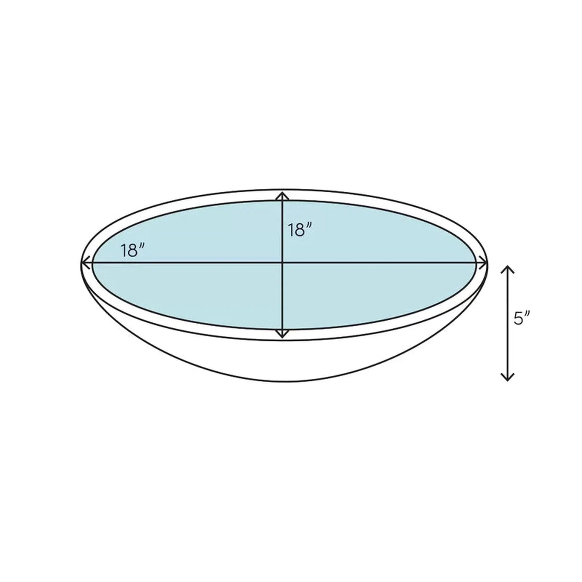 Cantrio Koncepts 18" Round Layered Crystal Vessel Sink