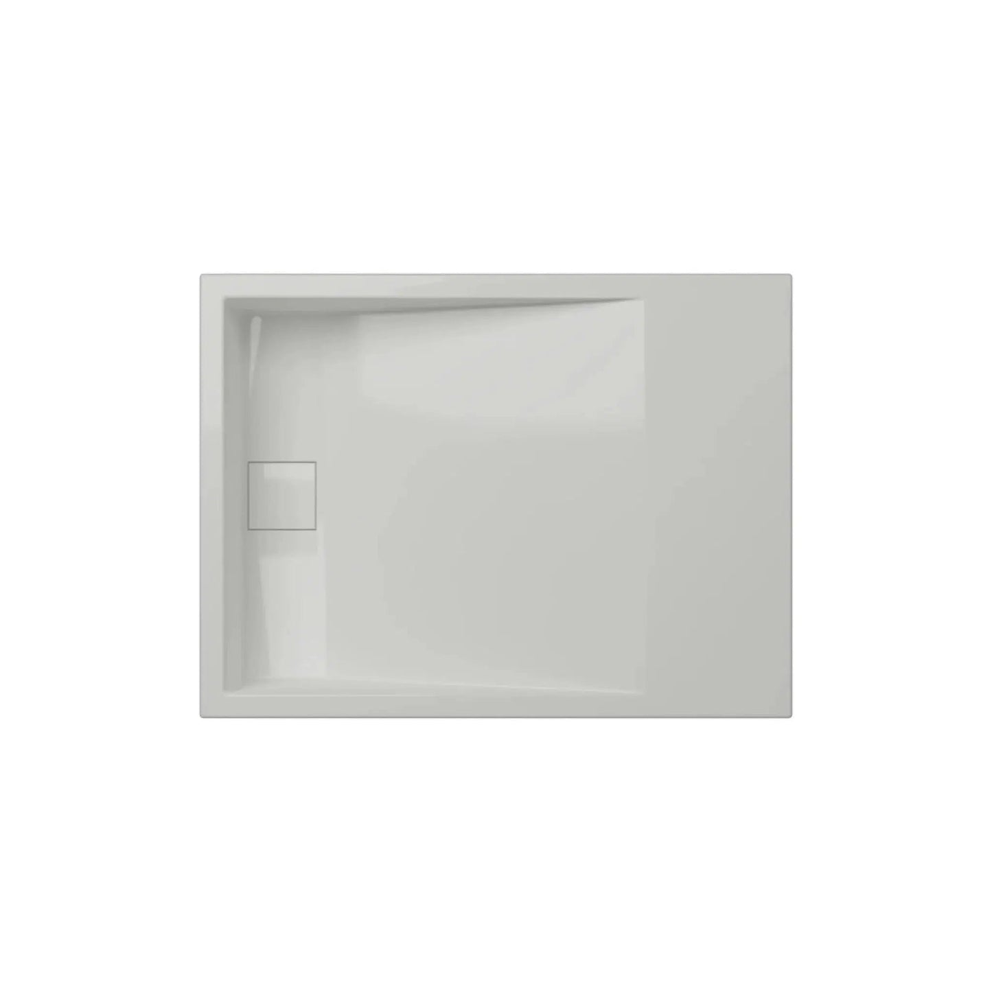 Cantrio Koncepts 24" x 18" Rectangle White Solid Surface Countertop Sink With Concealed Drain