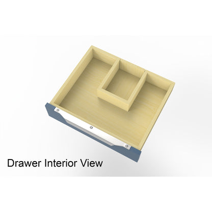 Castello USA Amazon 72" Blue Double Vanity Set With Black Top and Black Handles