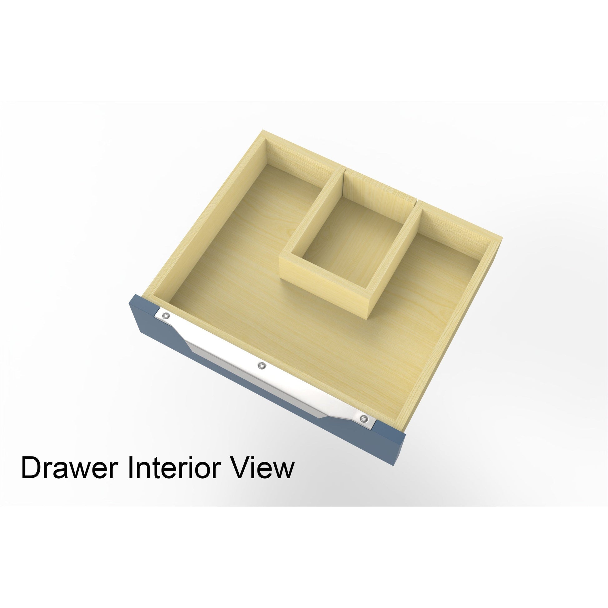 Castello USA Amazon 72" Blue Double Vanity Set With White Top and Black Handles