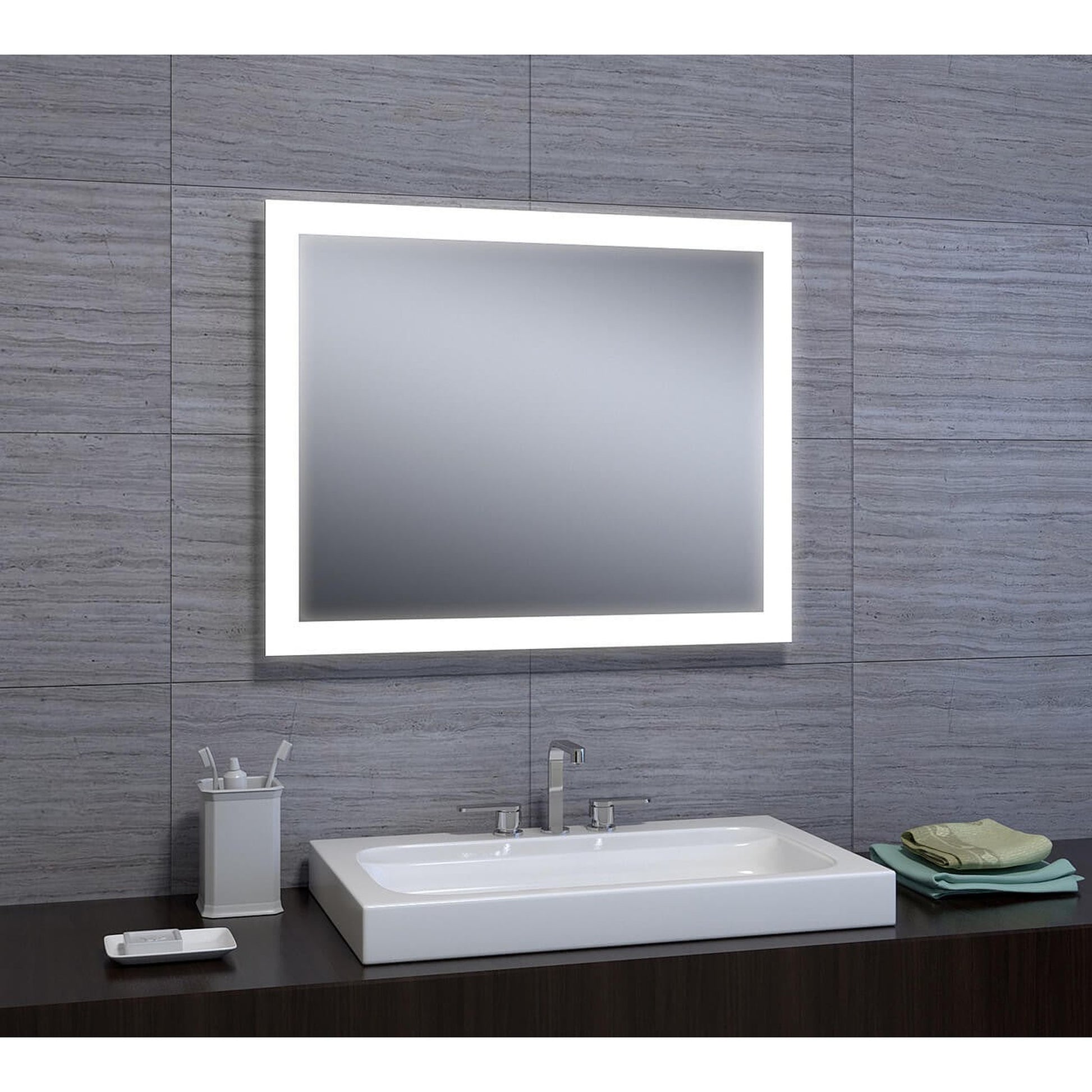 Castello USA Angelina 24" x 30" LED Bathroom Mirror With Sensor Button