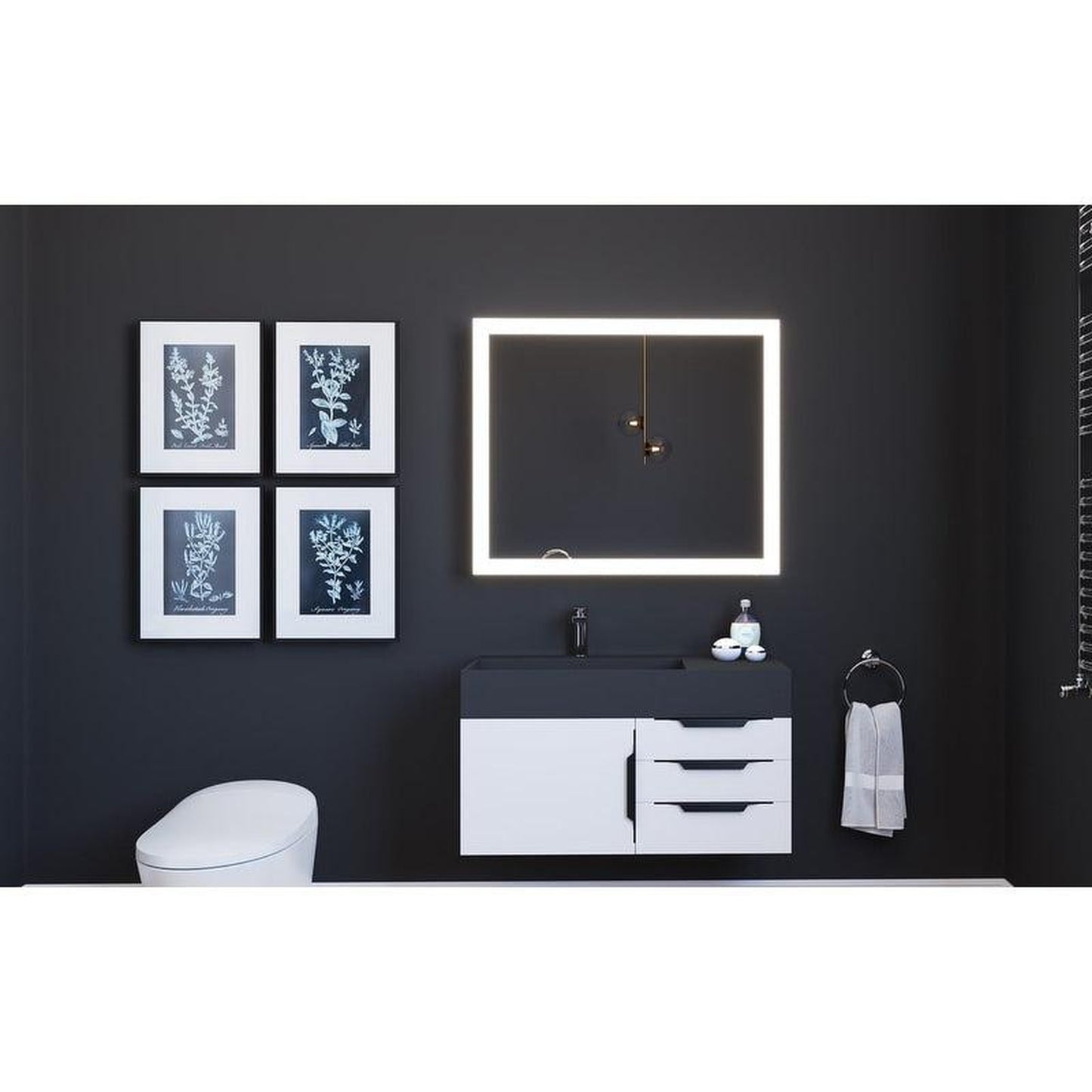 Castello USA Angelina 36" x 30" Dimmable LED Smart Mirror