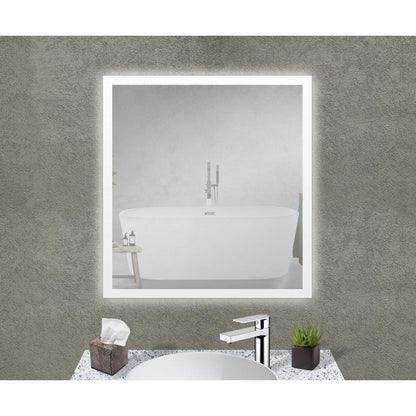 Castello USA Angelina 36" x 30" LED Bathroom Mirror With Sensor Button