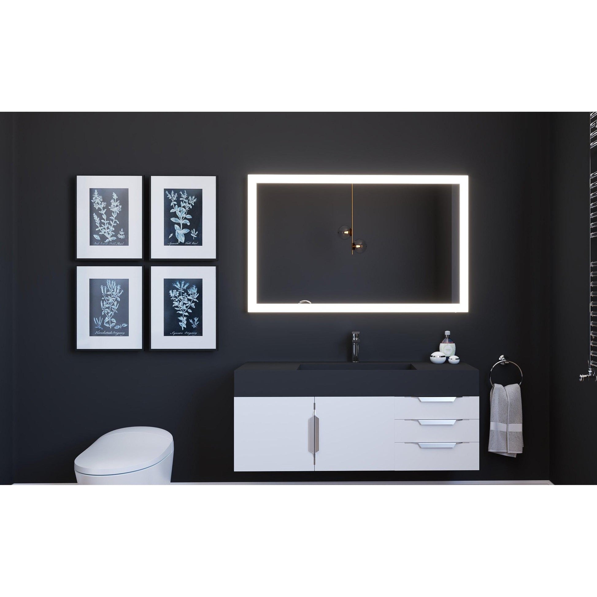 Castello USA Angelina 48" x 30" Dimmable LED Smart Mirror