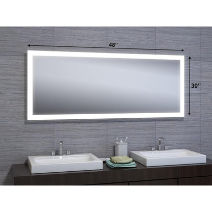 Castello USA Angelina 48" x 30" LED Bathroom Mirror With On/Off Sensor