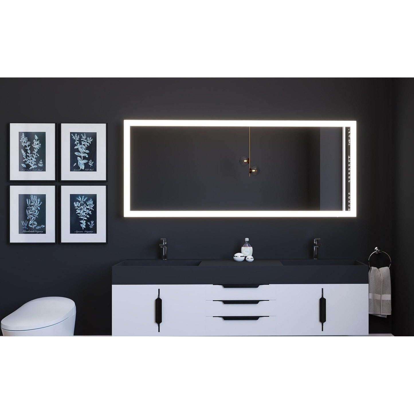 Castello USA Angelina 72" x 30" Dimmable LED Smart Mirror