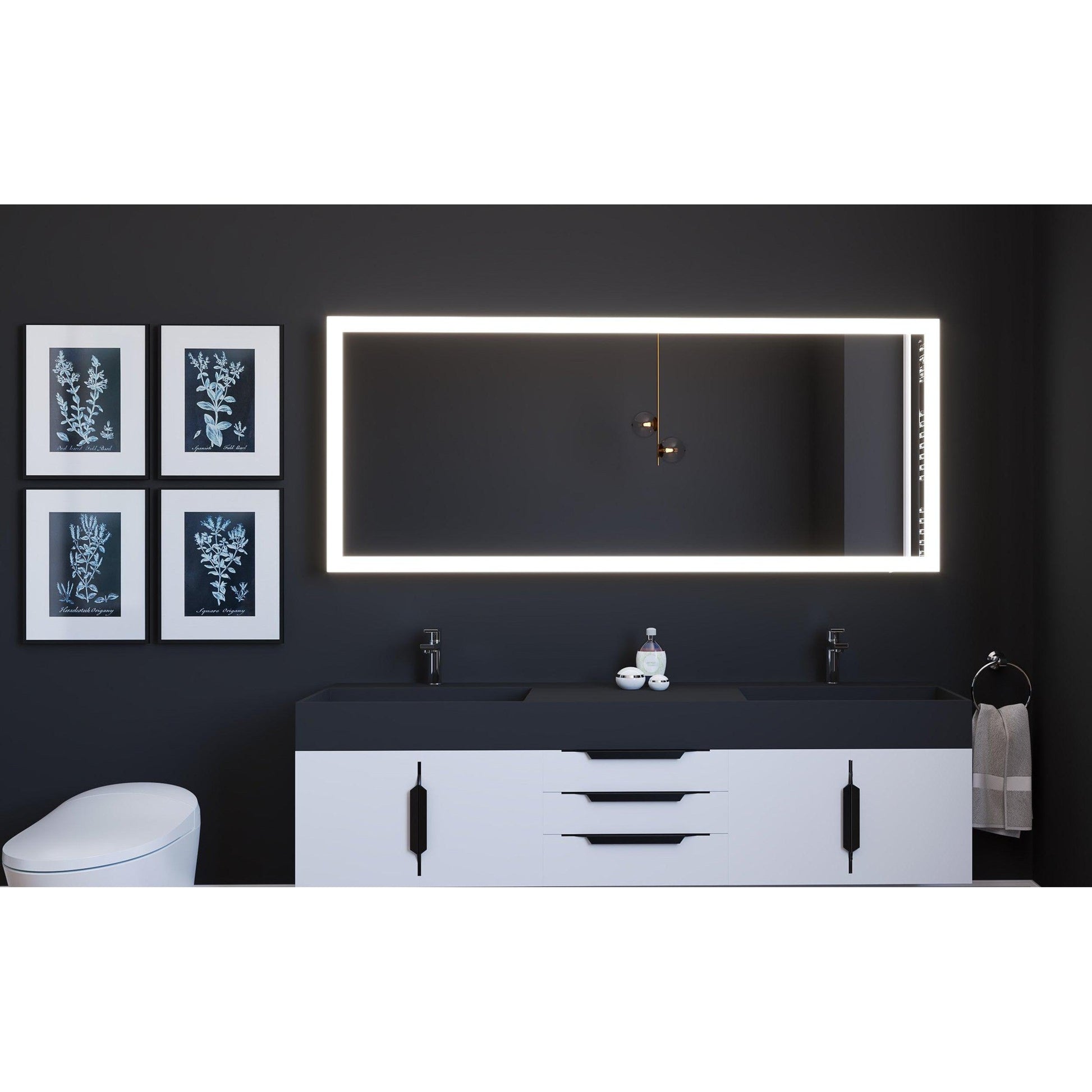 Castello USA Angelina 72" x 30" Dimmable LED Smart Mirror