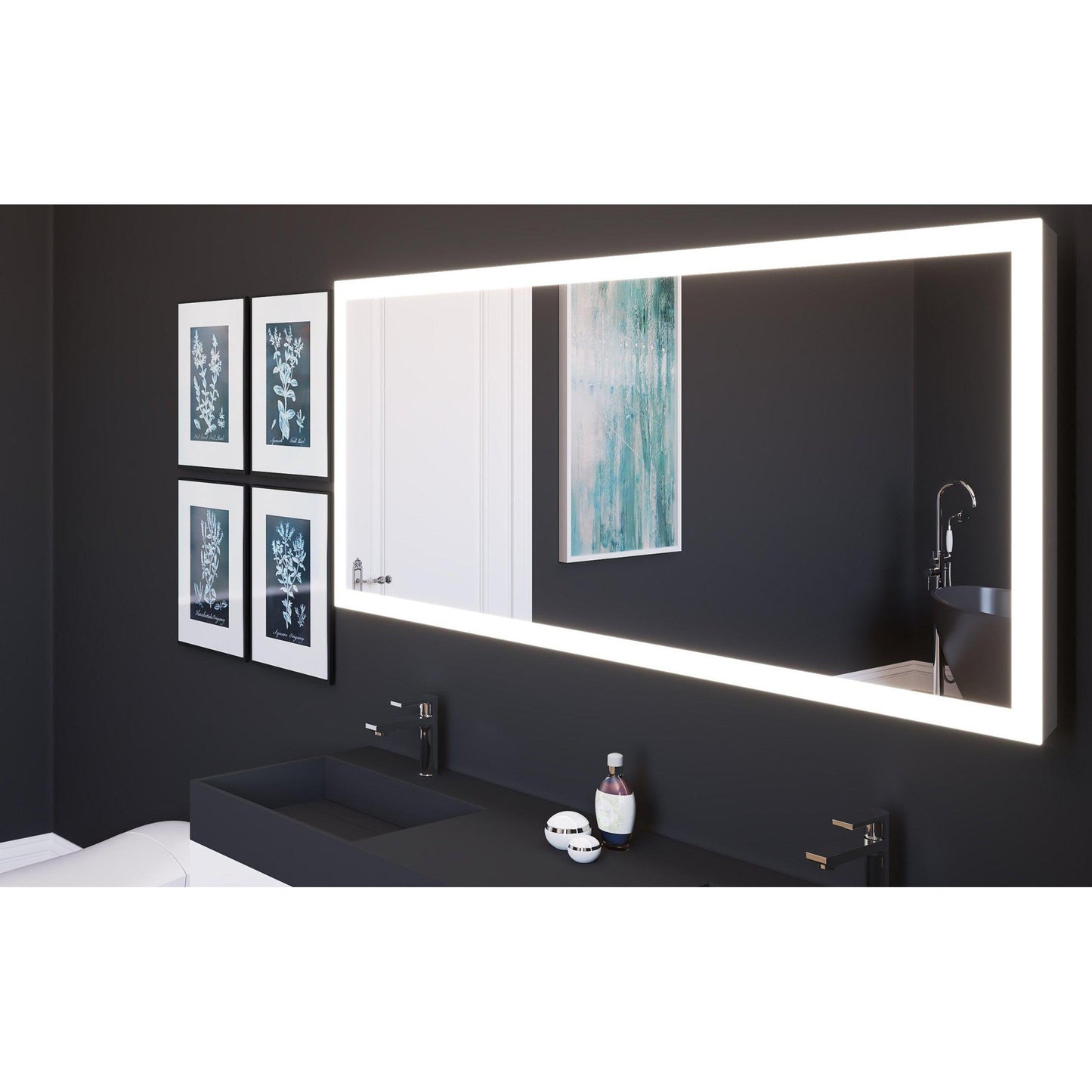 Castello USA Angelina 72" x 30" Dimmable LED Smart Mirror