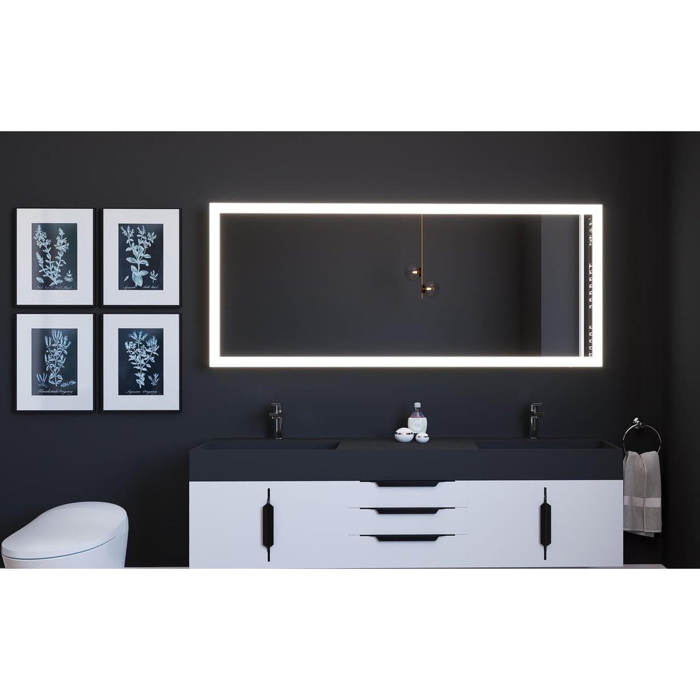 Castello USA Angelina 72" x 30" LED Bathroom Mirror With On/Off Sensor