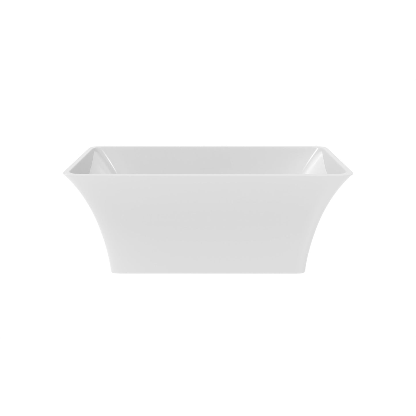 Castello USA Blaire 59" White Acrylic Freestanding Bathtub With Pop-up Drain